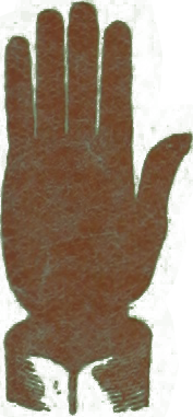 an icon of a human hand print